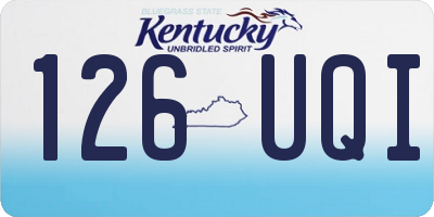KY license plate 126UQI