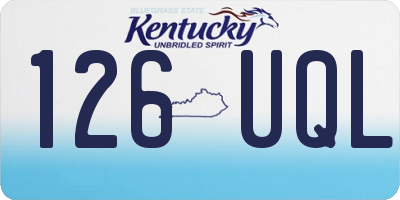 KY license plate 126UQL