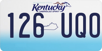 KY license plate 126UQO