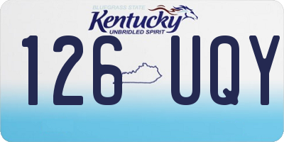KY license plate 126UQY