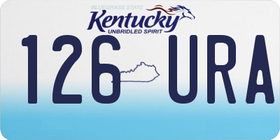 KY license plate 126URA