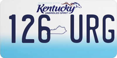 KY license plate 126URG