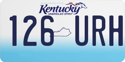 KY license plate 126URH