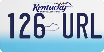KY license plate 126URL