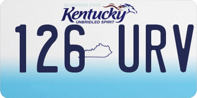 KY license plate 126URV
