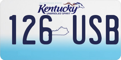 KY license plate 126USB