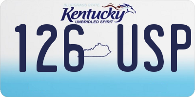 KY license plate 126USP
