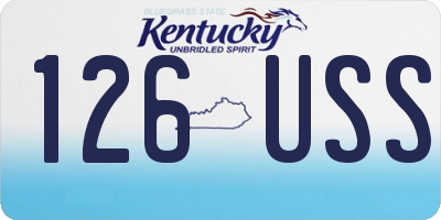 KY license plate 126USS