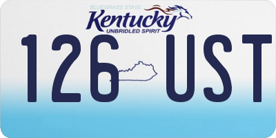 KY license plate 126UST