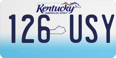 KY license plate 126USY