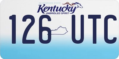KY license plate 126UTC