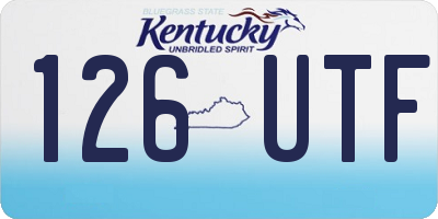 KY license plate 126UTF