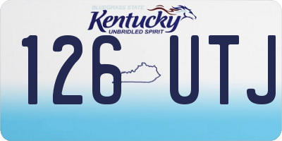 KY license plate 126UTJ