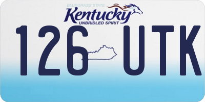 KY license plate 126UTK