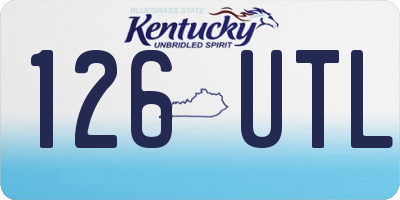 KY license plate 126UTL