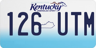 KY license plate 126UTM