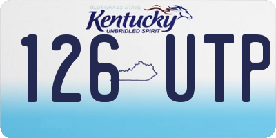 KY license plate 126UTP