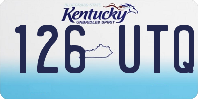 KY license plate 126UTQ
