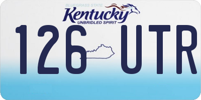 KY license plate 126UTR