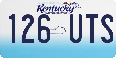 KY license plate 126UTS