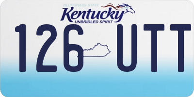KY license plate 126UTT