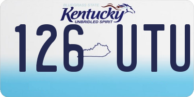 KY license plate 126UTU