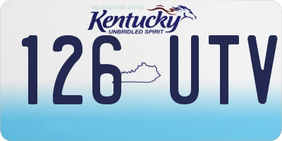 KY license plate 126UTV