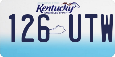 KY license plate 126UTW