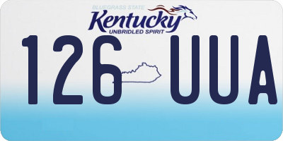KY license plate 126UUA