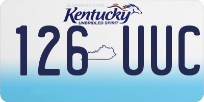 KY license plate 126UUC