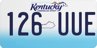 KY license plate 126UUE