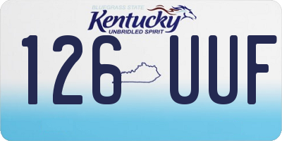 KY license plate 126UUF