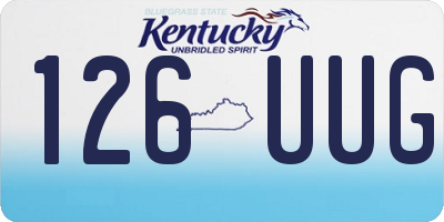 KY license plate 126UUG