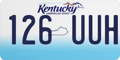 KY license plate 126UUH