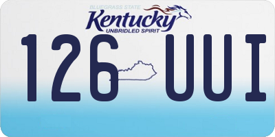 KY license plate 126UUI