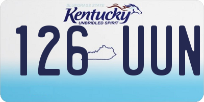 KY license plate 126UUN