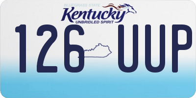 KY license plate 126UUP