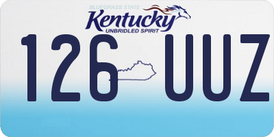 KY license plate 126UUZ