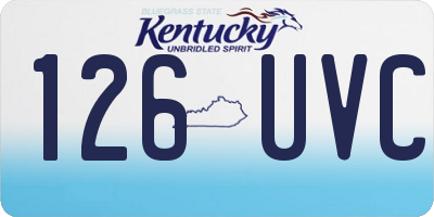 KY license plate 126UVC