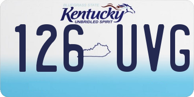 KY license plate 126UVG