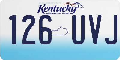 KY license plate 126UVJ
