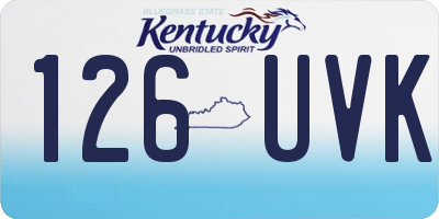 KY license plate 126UVK