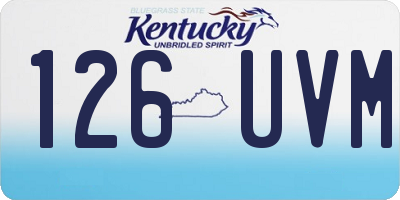 KY license plate 126UVM