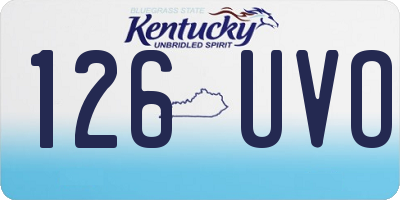 KY license plate 126UVO
