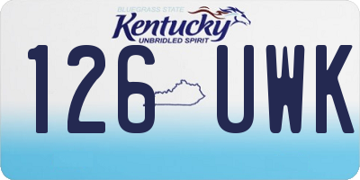 KY license plate 126UWK