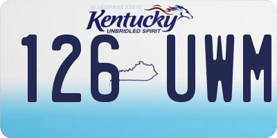 KY license plate 126UWM