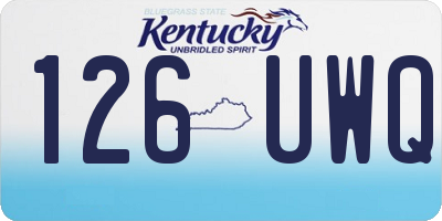 KY license plate 126UWQ