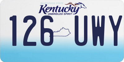 KY license plate 126UWY