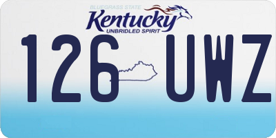 KY license plate 126UWZ