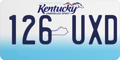 KY license plate 126UXD